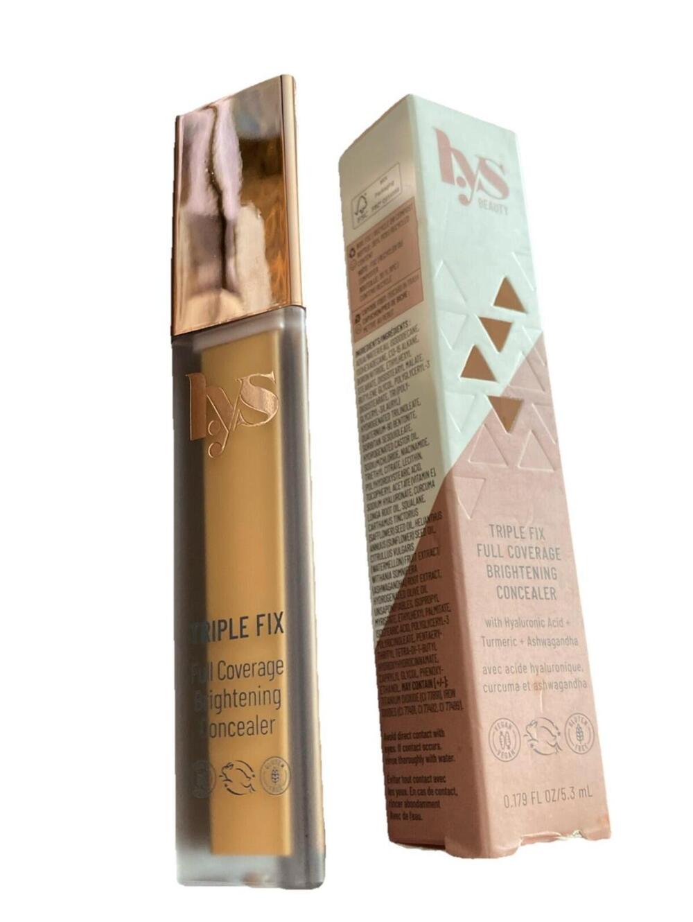 LYS Concealer Full Coverage Beauty Triple Fix Skin Brightening NIB TG7 Tumeric